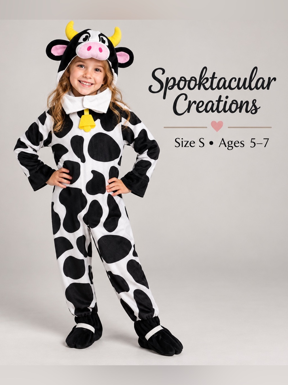 Spooktacular Creations Kids Cow Halloween Costume Size S 5–7 Years